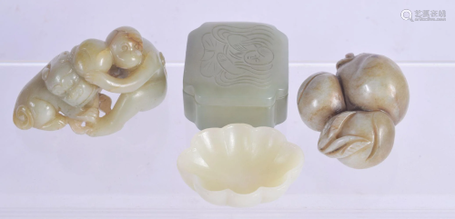 FOUR PIECES OF 20TH CENTURY CHINESE JADE (4)