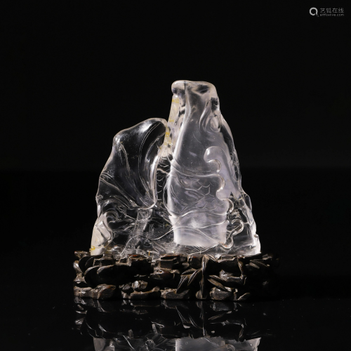 A Carved Rock Crystal Vase