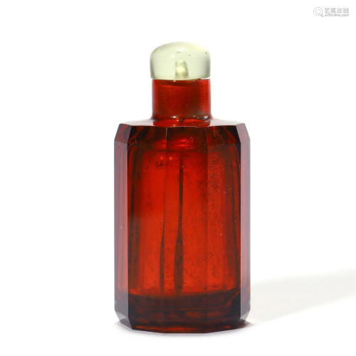 A Red Glass Snuff Bottle