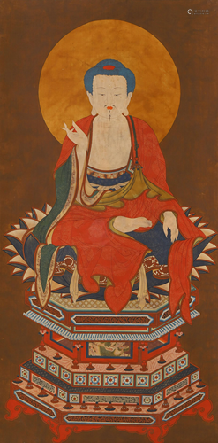 A Chinese Painting of Seated Bodhisattva