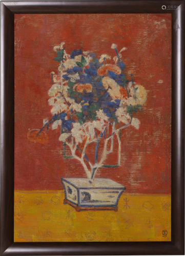 An Oil Painting of Floral