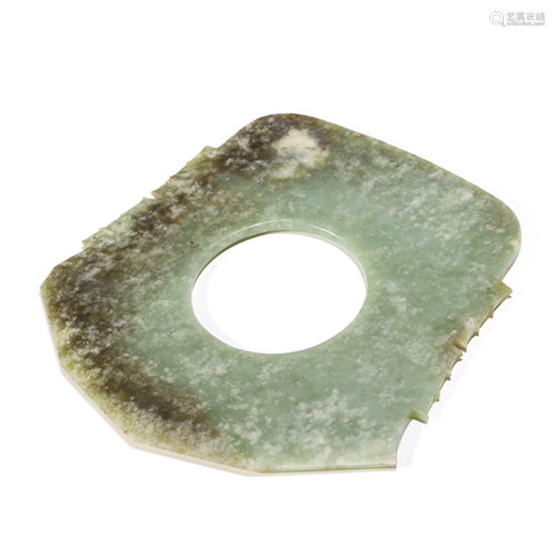 A Carved Celadon Jade Ornamment Axe