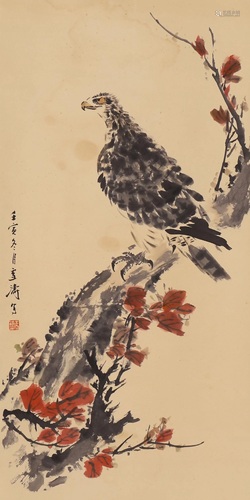 A Chinese Painting of Falcon, Wangxuetao