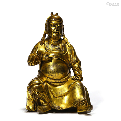 A Gilt Bronze Figure Of Civil Official