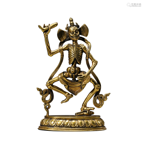 A Gilt Bronze Figure Statue