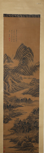 A Chinese Landscape Painting Signed Dong Qichang