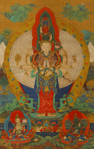 A Chinese Buddha Painting Scroll