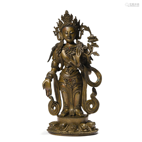 A Bronze Figure Of Avalokitesvara