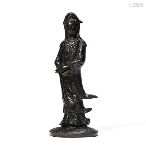 A Bronze Figure Of Standing Avalokitesvara