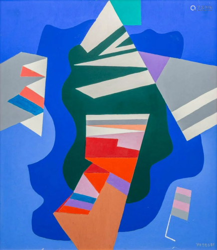 Jozef MEES (1898-1987) Abstract Composition, 1981. oil