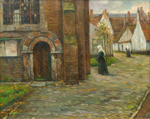 Achille VAN SASSENBROUCK (1886-1979) 'Beguinage in