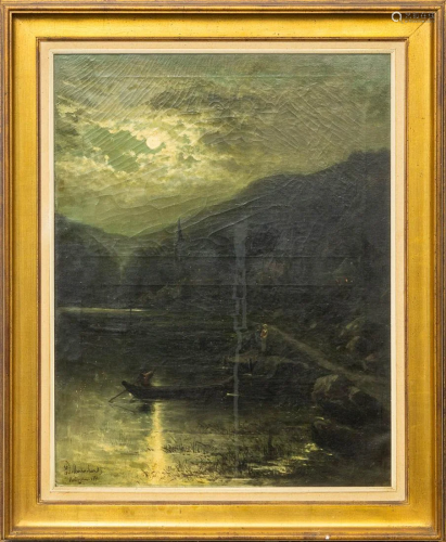 Edward MOERENHOUT (1801-1893) a painting 'Effet la lune
