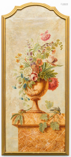 An antique painting 'The flower vase' probably part of