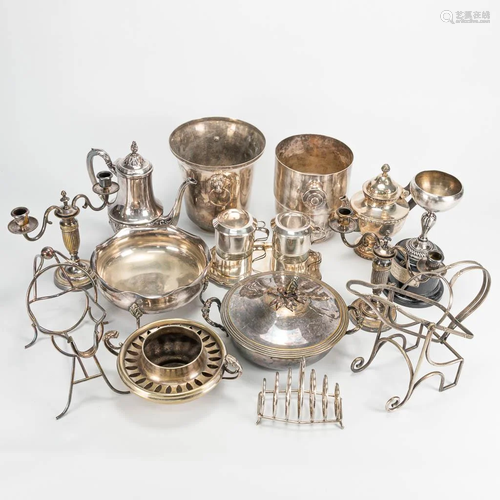 A very large collection of silver-plated items,