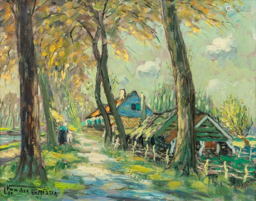 Leo VAN DER SMISSEN (1900-1966) 'The Farm house', oil