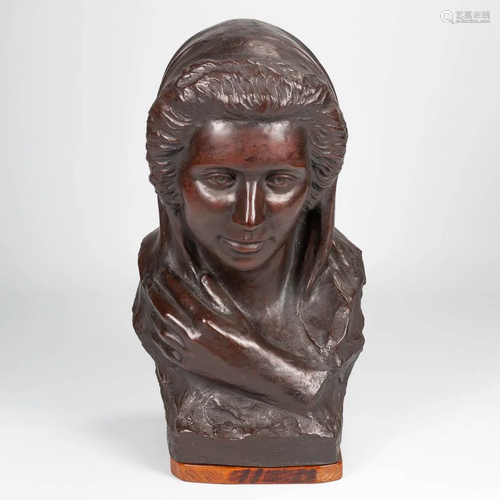 Georges WASTERLAIN (1889-1963) a female bust, a statue