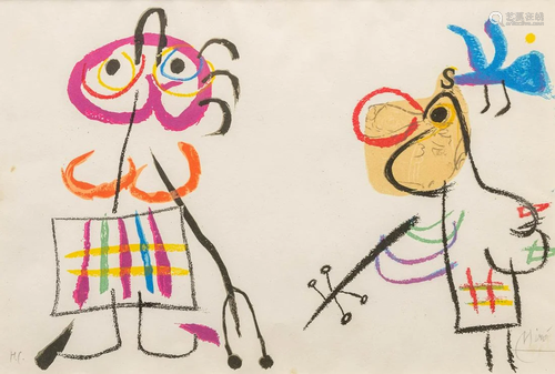 Joan MIRO (1893-1983) Lithograph, marked 'Hors