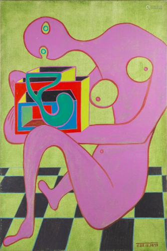 Henk THEUNISSEN (XX - XXI) An abstract painting, oil on