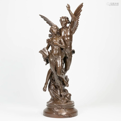 Jean-Baptiste GERMAIN (1841-1910) 'Excelsior' a bronze