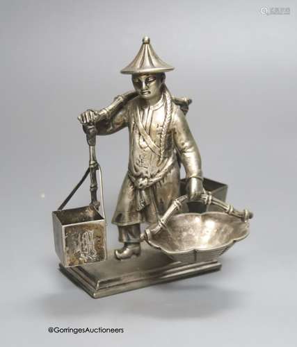 A Mappin & Webb silver plated model of a Chinaman, height 16...