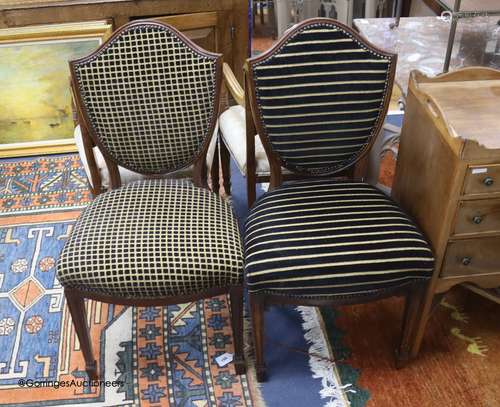 A pair of Edwardian hepplewhite style upholstered dining or ...