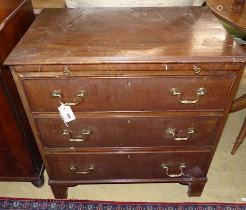 A George III style mahogany chest of drawers, width 70cm, de...