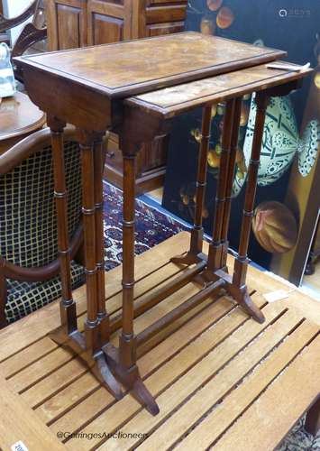 A nest of two early 19th century rosewood occasional tables,...