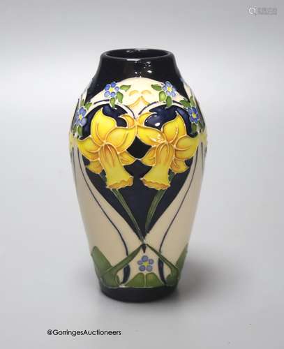 A Moorcroft limited edition daffodil vase, signed by designe...