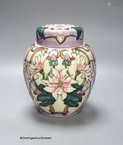 A Moorcroft floral ginger jar, Moorcroft Collectors Club 201...