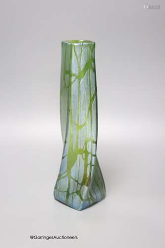 A Loetz Creta pampas glass vase, height 31cm