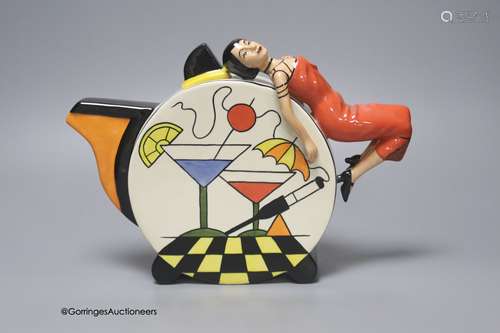 A Lorna Bailey Art Deco style figural teapot, 204/350, heigh...