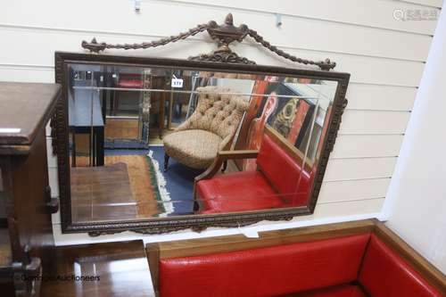 An early 20th century Adam style wall mirror, width 98cm, he...