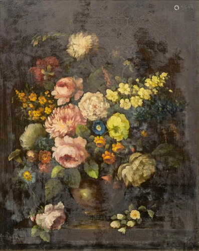 VAN HAEREN (XX) A Flower painting, oil on panel.