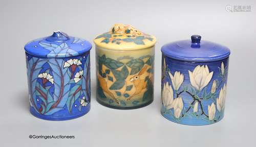 Sally Tuffin for Dennis China Works: a jar decorated with ha...