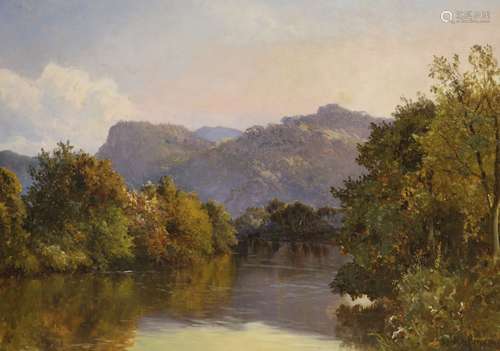 Alfred de Breanski (1877-1957), oil on canvas, River landsca...