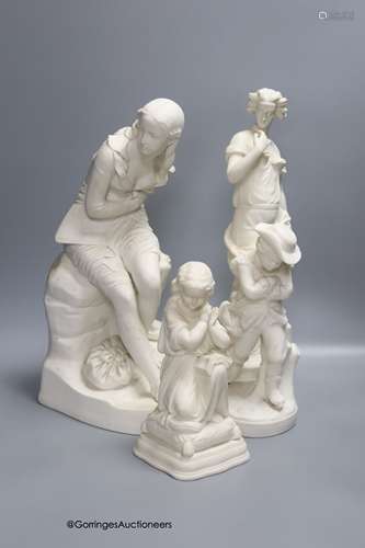 A Minton Parian Ware figure of 'Dorothea' by John Bell, bear...