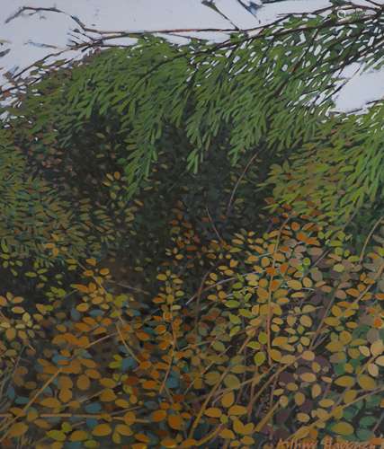 Arthur Hackney (1925-2010), gouache, Autumn Brambles, signed...