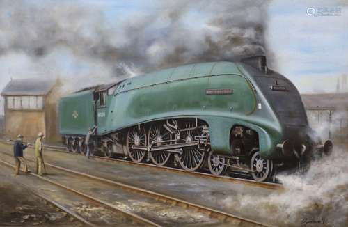 J. Greenwell, oil on board, Portrait of the locomotive Lord ...