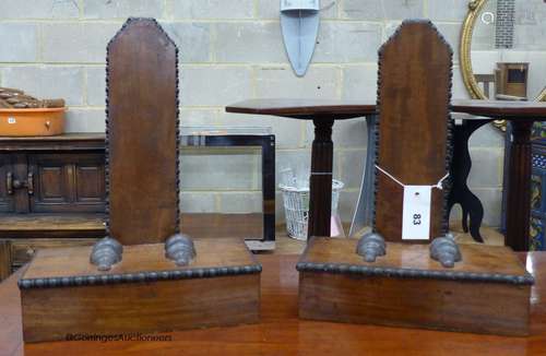 A pair of mahogany Gillows style plate stands, width 26cm, h...