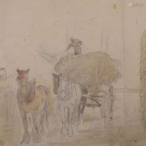 Nathaniel Hughes John Baird (1865-1936), watercolour, Haymak...