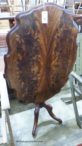 A Victorian mahogany tilt top centre table, width 68cm, dept...