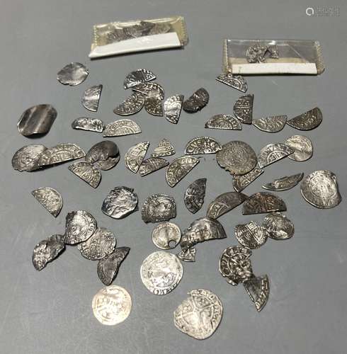 Medieval to Tudor hammered coinage - a collection of cut hal...