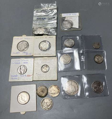 17th-20th century UK silver coins - To include a William and...