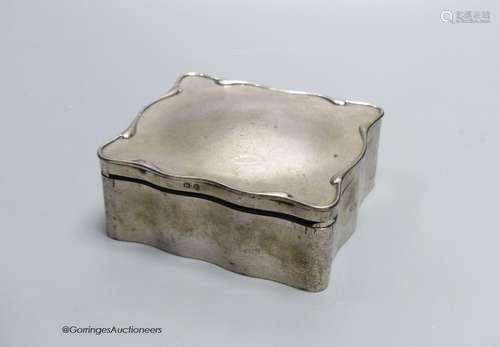 A Edwardian silver jewellery box, Birmingham 1909, 11.5 cm, ...