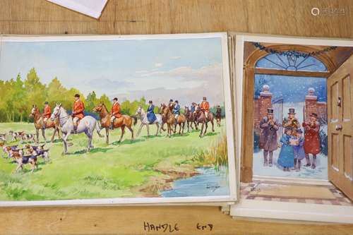 John Savile Lumley (1876-1960), a group of watercolour drawi...