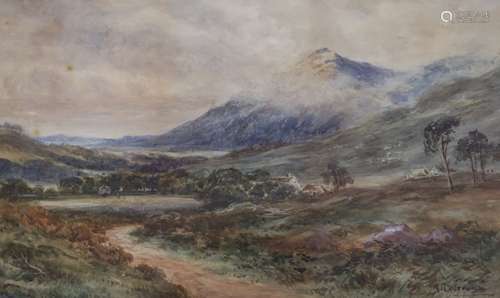 A. Coleman (19th C.), watercolour, Welsh landscape, signed, ...