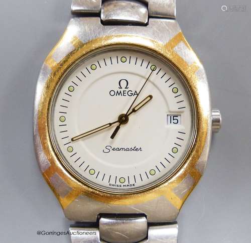 A gentleman’s Omega Seamaster stainless steel quartz wristwa...