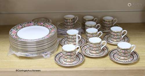 A Wedgwood Clio design coffee set for ten and an Orrefors di...