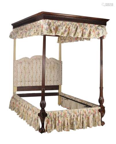 A MAHOGANY FOUR POST BED, IN GEORGE III STYLE