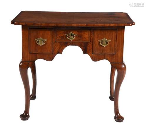 A GEORGE I WALNUT AND CROSSBANDED SIDE TABLE, CIRCA 1720